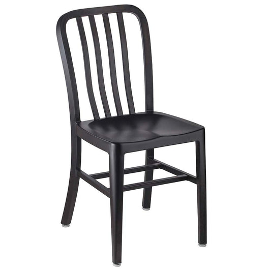 5802 Brushed Aluminum Black Chair