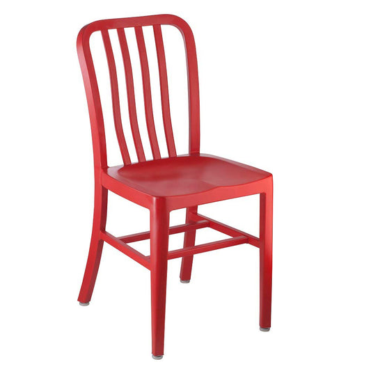 5803 Brushed Aluminum Red Chair